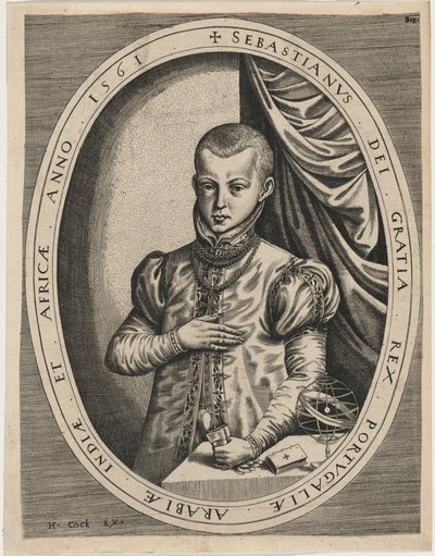 Sebastian, král Portugalska od Hieronymus Cock