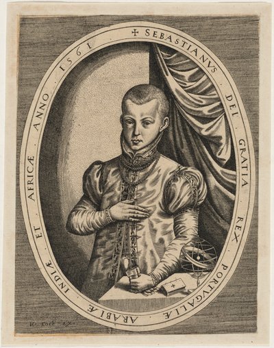 Sebastian, král Portugalska od Hieronymus Cock