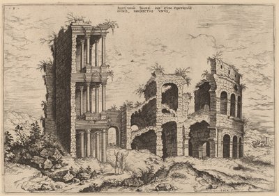 Septizonium a Koloseum od Hieronymus Cock