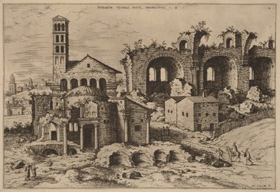 Chrám Augusta a Faustiny, chrám Divuse Romula a Konstantinova bazilika od Hieronymus Cock