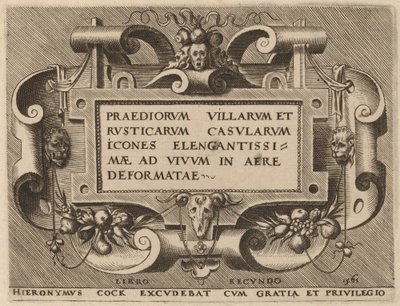 Titulní stránka pro "Villa Farms" od Hieronymus Cock