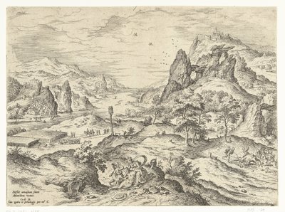 Venuše truchlí nad Adonisovou smrtí Krajiny s biblickými a mytologickými scénami (název série) od Hieronymus Cock