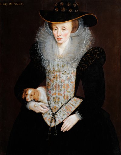 Portrét lady Bennetové, kolem roku 1590 (olej na panelu) od Hieronymus Custodis