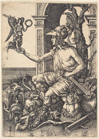Personifikace Říma od Hieronymus Hopfer after Giovanni Battista Palumba