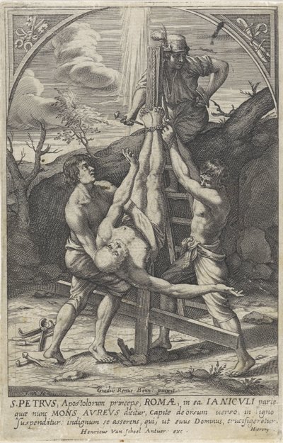 Ukřižování Petra od Hieronymus Wierix