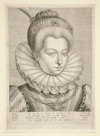 Portrét Catherine Henriette de Balzac D od Hieronymus Wierix