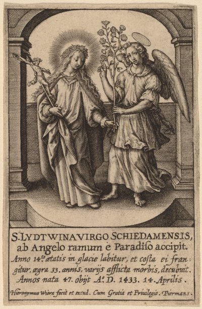 S. Lydtwina Virgo Schiedamensis ... od Hieronymus Wierix