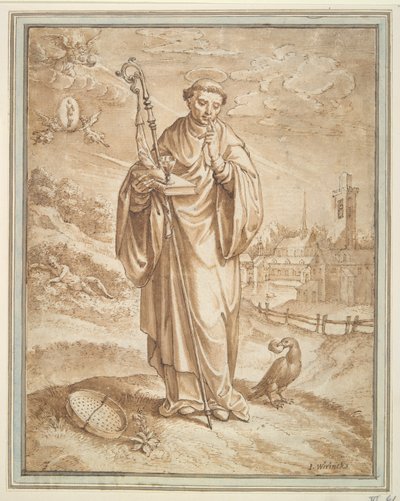 Svatý Benedikt od Hieronymus Wierix