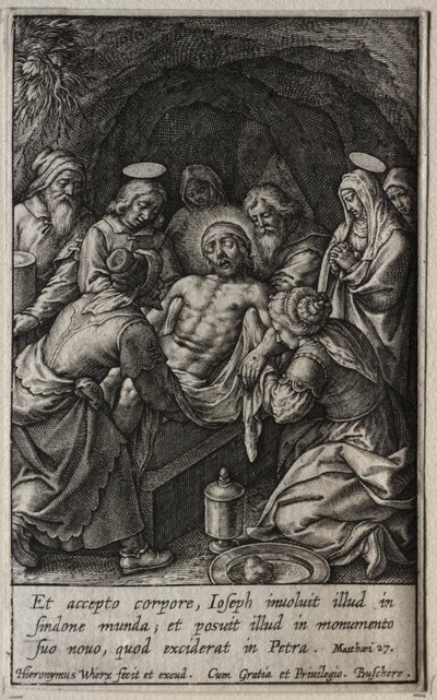 Vášeň: Pohřeb od Hieronymus Wierix