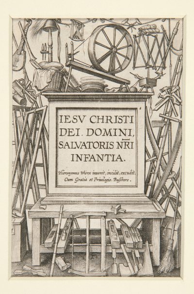 Titulní strana ze Života nemluvněte od Hieronymus Wierix