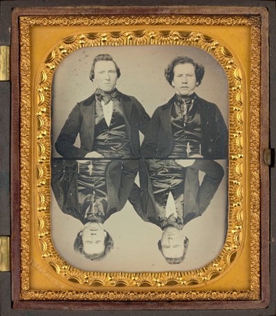 Portrét dvou mužů, cca. 1850 (foto) od Higgins
