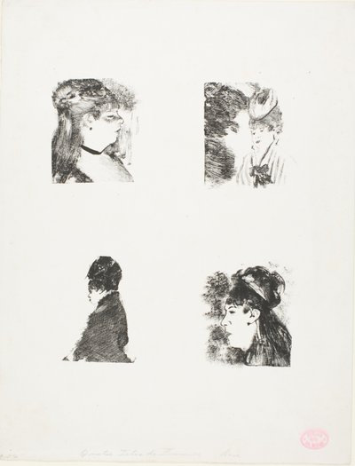 Čtyři hlavy žen od Hilaire Germain Edgar Degas