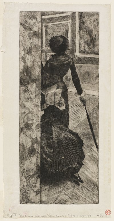Mary Cassatt v galerii obrazů v Louvru od Hilaire Germain Edgar Degas