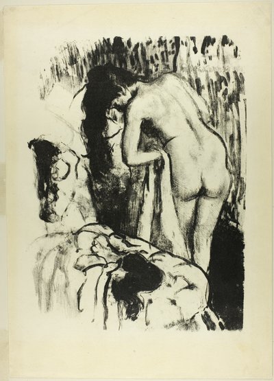 Stojící nahá žena, která se suší od Hilaire Germain Edgar Degas