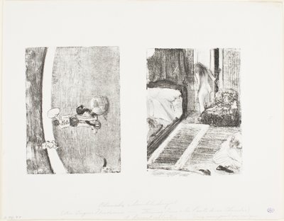 Nahá žena u dveří svého pokoje od Hilaire Germain Edgar Degas