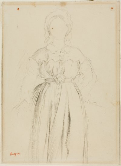 Studie k portrétu Marguérite de Gas od Hilaire Germain Edgar Degas