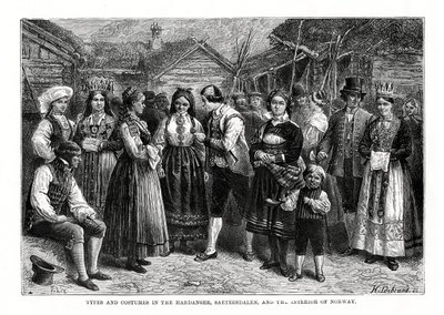 Typy a kostýmy v Norsku, 1879. od Hildibrand