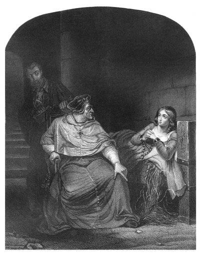 Johanku z Arku vyslýchá biskup z Winchesteru od Hippolyte Delaroche