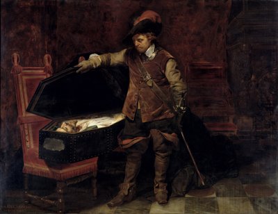 Oliver Cromwell (1599-1658) Otevření rakve Karla I. (1600-49) 1831 (olej na plátně) od Hippolyte (1797-1856) Delaroche