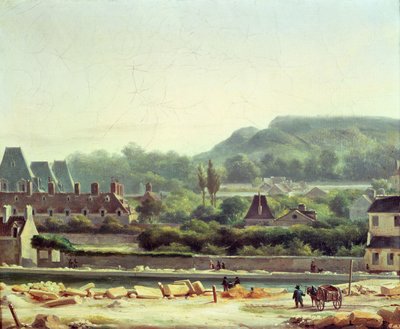 Hopital Saint-Louis a Buttes-Chaumont v roce 1830 od Hippolyte Adam