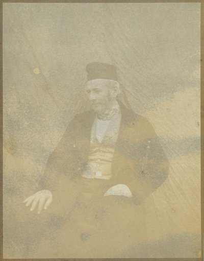 [Portrét sedícího muže v čepici] od Hippolyte Bayard