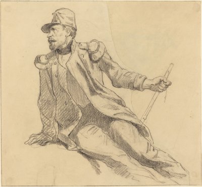 Sedící voják od Hippolyte Bellange