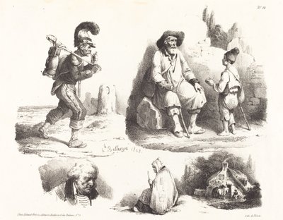 Pět vinět od Hippolyte Bellange