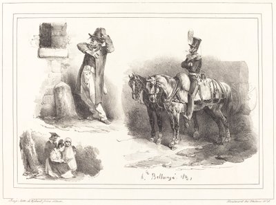 Tři viněty od Hippolyte Bellange