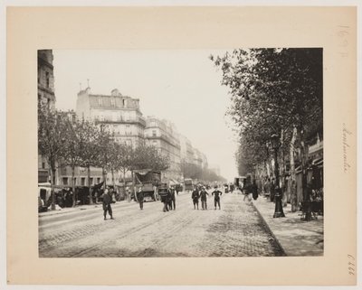 Ulice na Montmartru, Paříž, asi 1890 (foto) od Hippolyte Blancard