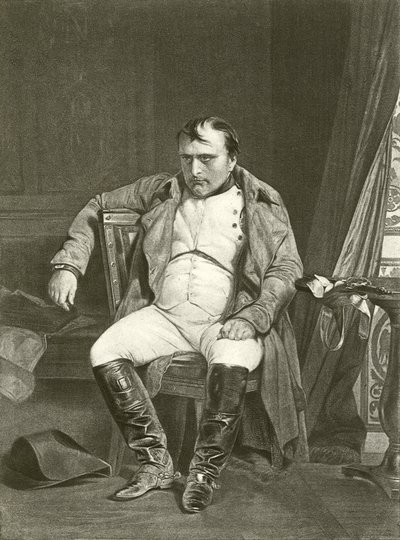 Abdikace, Napoleon ve Fontainbleau (hlubotisk) od Hippolyte Delaroche