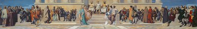 Hemicycle of the Ecole des Beaux-Arts, c.1836-41 (olej na papíře nalepeném na plátně) od Hippolyte Delaroche