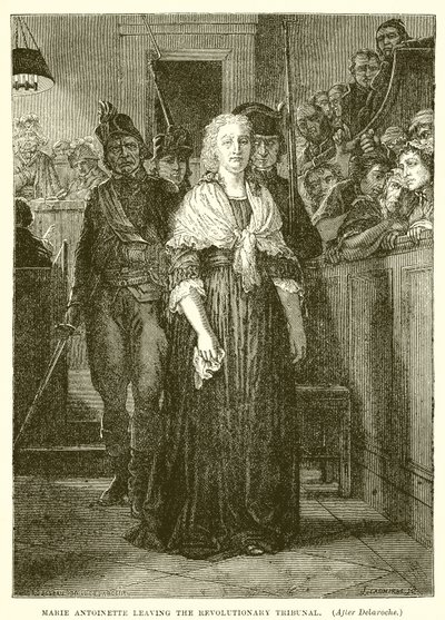 Marie Antoinetta opouští revoluční tribunál od Hippolyte Delaroche