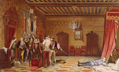 Atentát na Henriho de Lorraine (1549-88) duc de Guise, 1834 od Hippolyte Delaroche