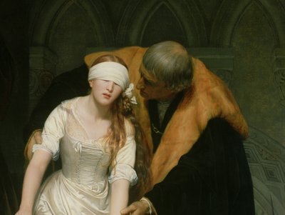 The Execution of Lady Jane Grey, 1833 (detail 72630) od Hippolyte Delaroche