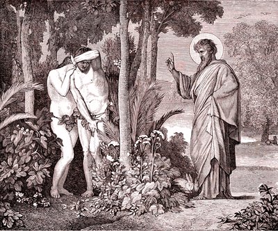 Adam a Eva od Hippolyte Flandrin