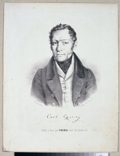Carl Czerny (1791-1857) ryl Huard od Hippolyte Lallemand