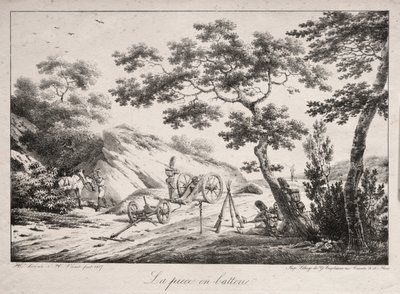 Canon Ready to Fire, 1817. od Hippolyte Lecomte