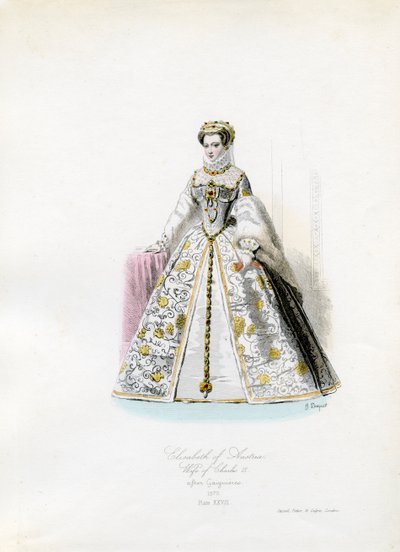 Alžběta Rakouská od Hippolyte Louis and Polydore Pauquet