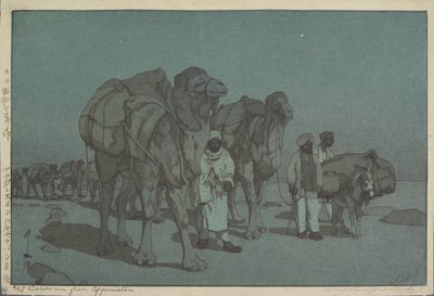 Karavana z Afghánistánu za měsíční noci od Hiroshi Yoshida