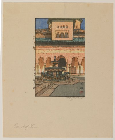 Court of Lions, Alhambra, éra Showa od Hiroshi Yoshida