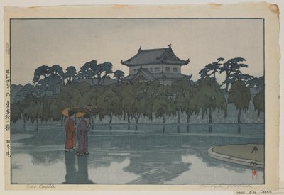 Edo Castle, ze série, Dvanáct scén Tokia, éra Showa od Hiroshi Yoshida