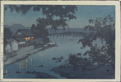 Večer na řece Chikugo v Hitě od Hiroshi Yoshida
