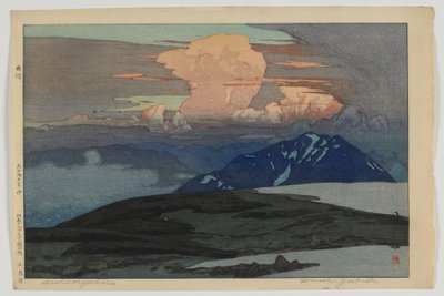 Goshikibara, ze série, Dvanáct scén v japonských Alpách, éra Taisho od Hiroshi Yoshida