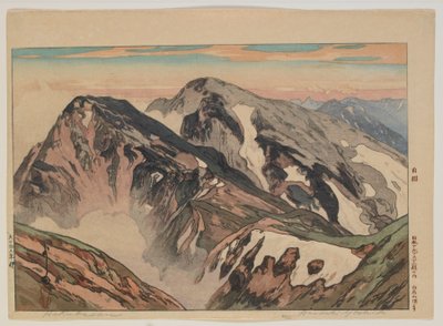 Habuka san, ze série, Dvanáct scén v japonských Alpách, éra Taisho od Hiroshi Yoshida