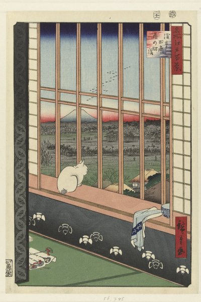 Rýžová pole Asakusa a festival Torinomachi od Hiroshige (I) , Utagawa