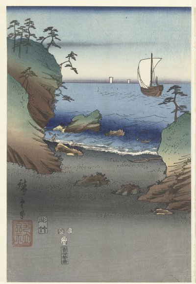 De Egante princ Genji Tesuma Furyu Genji Suma od Hiroshige (I) , Utagawa