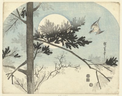 Kukačka a borovice od Hiroshige (I) , Utagawa