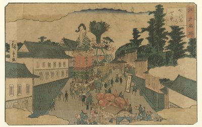 Průvod v Kasumigaseki Slavná místa v Edo (název série) Edo meisho (název série na objektu) od Hiroshige (II) , Utagawa