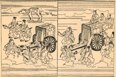 Povozy tažené voly, 1663, 1924. od Hishikawa Moronobu