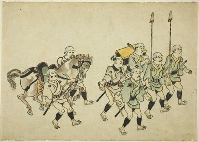 Průvod daimjó od Hishikawa Moronobu